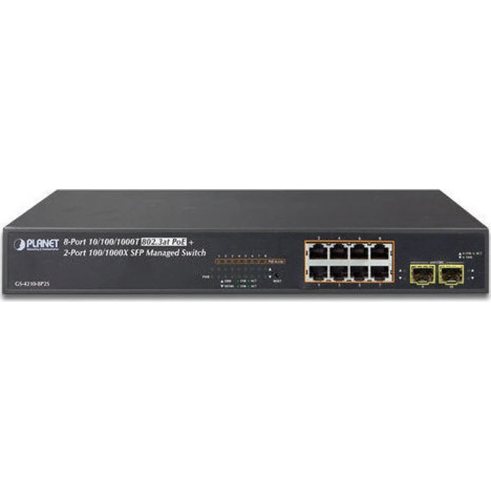 Planet Managed L2 PoE Plus Switch GS-4210-8P2S