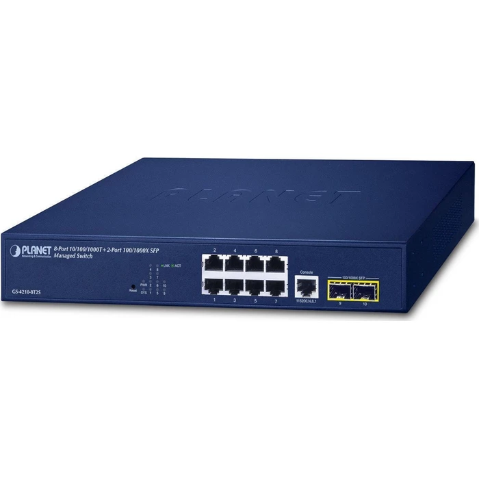 Planet Managed L2 PoE Plus Switch 8 Θυρών Gigabit με 2 SFP Θύρες