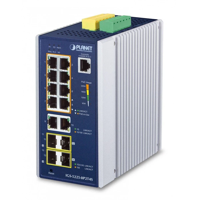 Planet Managed L2 PoE Switch with 10 Gigabit Ports and 4 SFP Ports