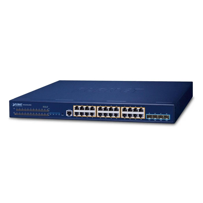 Managed L3 PoE Plus Switch Planet SGS 6310 24P4X 24 Port Gigabit 4 SFP