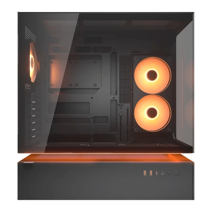 Cougar CFV235 Gaming Midi Tower Κουτί Υπολογιστή με Πλαϊνό Παράθυρο και RGB Φωτισμό - Μαύρο