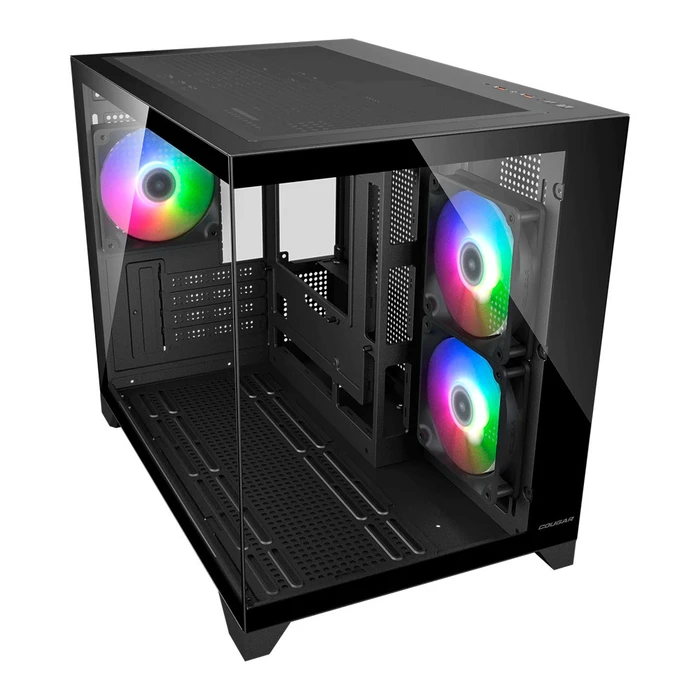 COUGAR FV150 MINI Gaming Mini Tower Κουτί Υπολογιστή με Πλαϊνό Παράθυρο Μαύρο