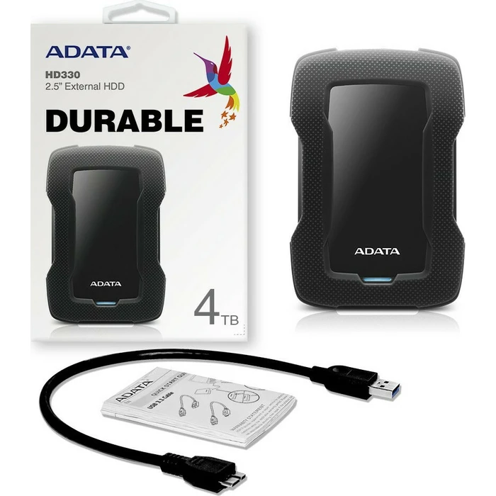 ADATA HD330 External HDD 4TB USB 3.1 Black