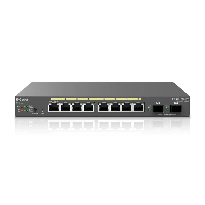 EnGenius EWS2910FP-FIT Διαχειριζόμενος Switch 8-Port Gigabit PoE 130W, 2xSFP