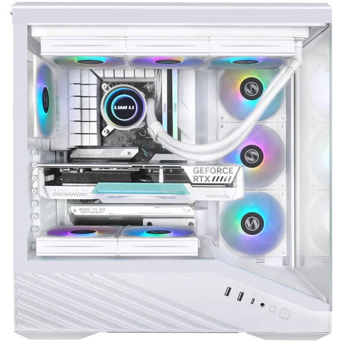 PC Case Lian Li Vector V100 White 4 x 120mm ARGB LED RGB Strip Tempered Glass ATX
