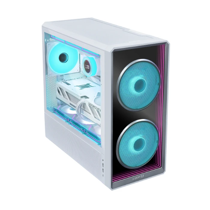 LIAN LI Κουτί Υπολογιστή LANCOOL 217 INF White Infinity Mirror ATX με 3 Προεγκατεστημένους Ανεμιστήρες