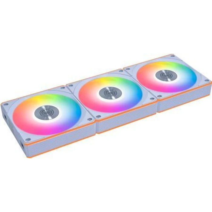 Lian Li UNI Reverse Blade Case Fan 124mm (2100rpm / 72.73cfm) με Λευκό Φωτισμό, 4-Pin PWM, 3τμχ, Λευκό