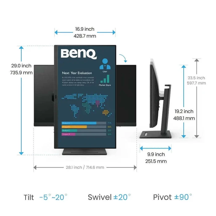 BenQ BL3290QT Οθόνη IPS 31.5" QHD (2560x1440)