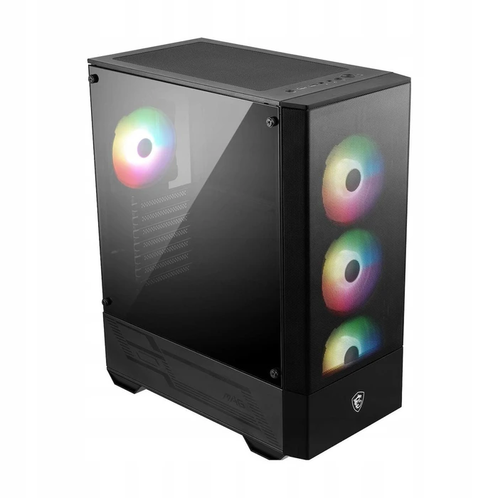 MSI MAG Forge 112R Midi Tower Κουτί Υπολογιστή με Tempered Glass και RGB — Μαύρο
