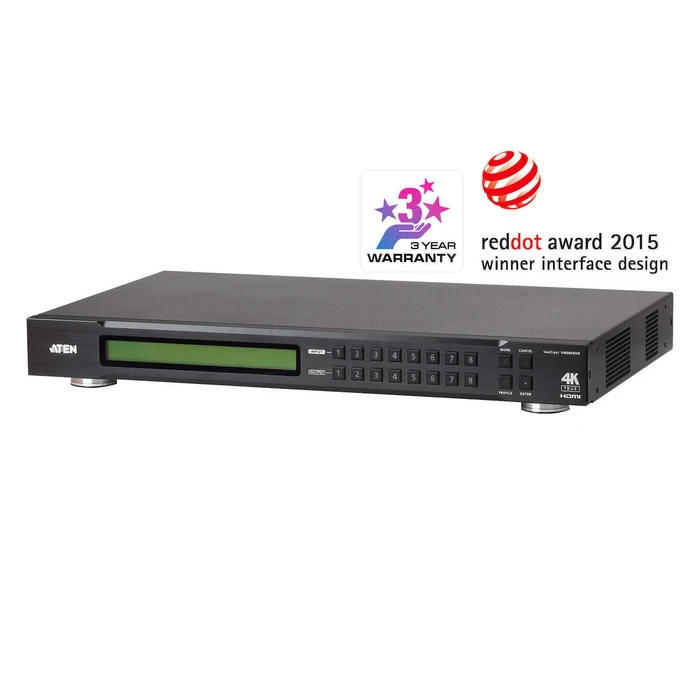 Aten HDMI Matrix VM0808HB 8x8 True 4K (Διακόπτης HDMI 8 εισόδων σε 8 εξόδους)