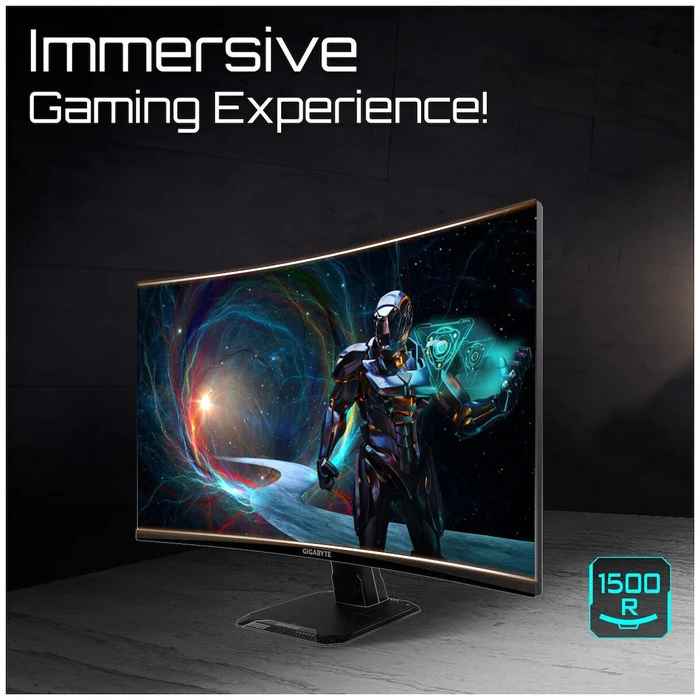 Gigabyte GS27QCA EK 27" QHD 2560x1440 VA Κυρτή Gaming Οθόνη 180Hz 1ms HDR