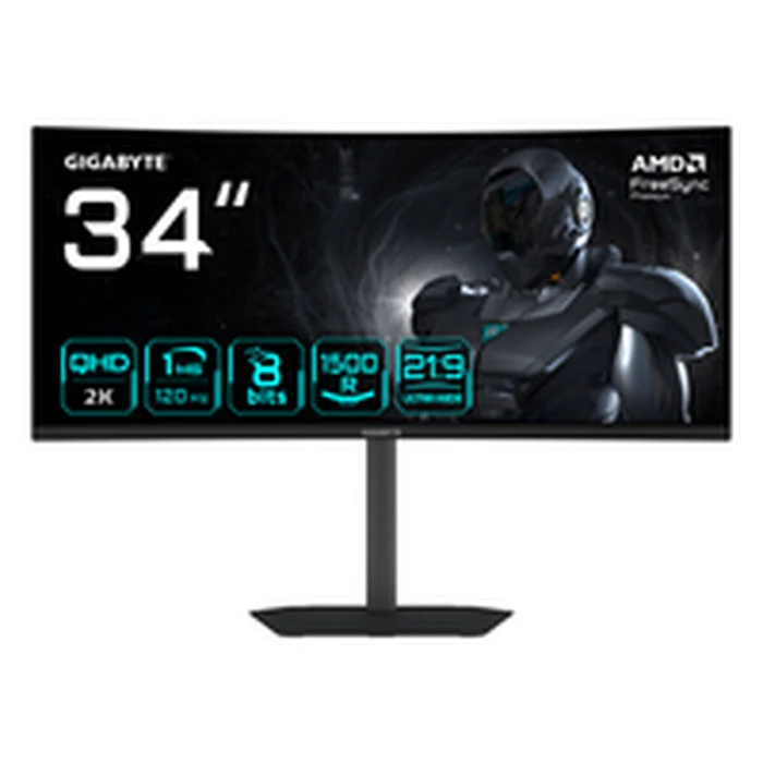 GIGABYTE GS34WQCA Curved Gaming Monitor 34-inch (3440x1440, VA, 120Hz, 1ms GTG, HDR, 1500R)