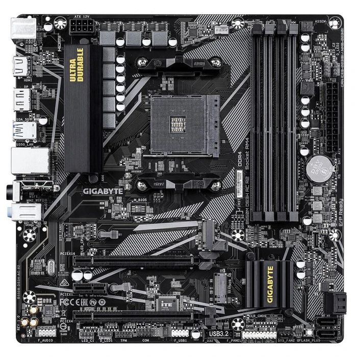 Motherboard Gigabyte B550M DS3H AC R2 (B550,AM4,mATX,DDR4) (Εκθεσιακό - ελαφρώς χρησιμοποιημένο)