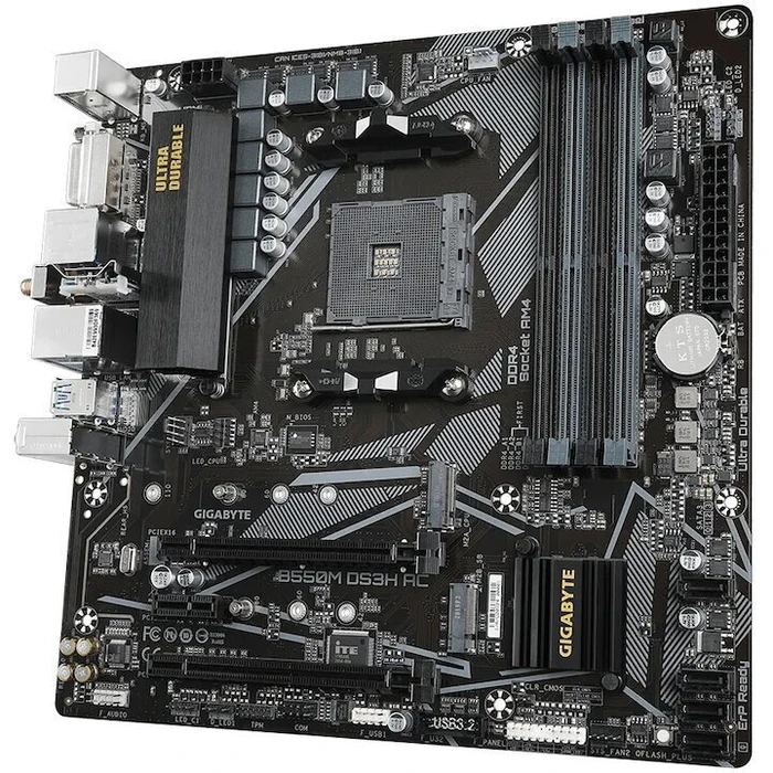 Motherboard Gigabyte B550M DS3H AC R2 (B550,AM4,mATX,DDR4) (Εκθεσιακό - ελαφρώς χρησιμοποιημένο)