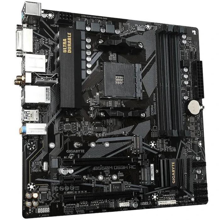 Motherboard Gigabyte B550M DS3H AC R2 (B550,AM4,mATX,DDR4) (Εκθεσιακό - ελαφρώς χρησιμοποιημένο)
