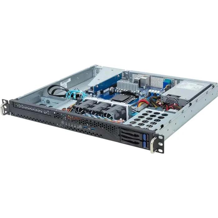Gigabyte R113-C10-AA02 Barebone 1U Rack Server - AMD EPYC & Ryzen, 4x 2.5" bays, 400W PSU, Black