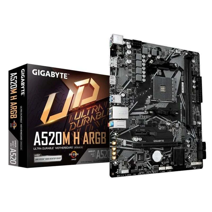 Gigabyte A520M H ARGB (A520, AM4, mATX, DDR4) Motherboard