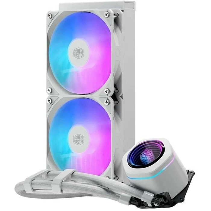 CoolerMaster MasterLiquid Core Nex 240 ARGB Υδρόψυξη AIO CPU με 2 Ανεμιστήρες 120mm Λευκή