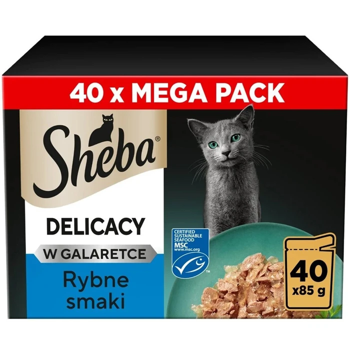 Sheba Wet Cat Food with Fish - Grain-Free - 40 x 85 g