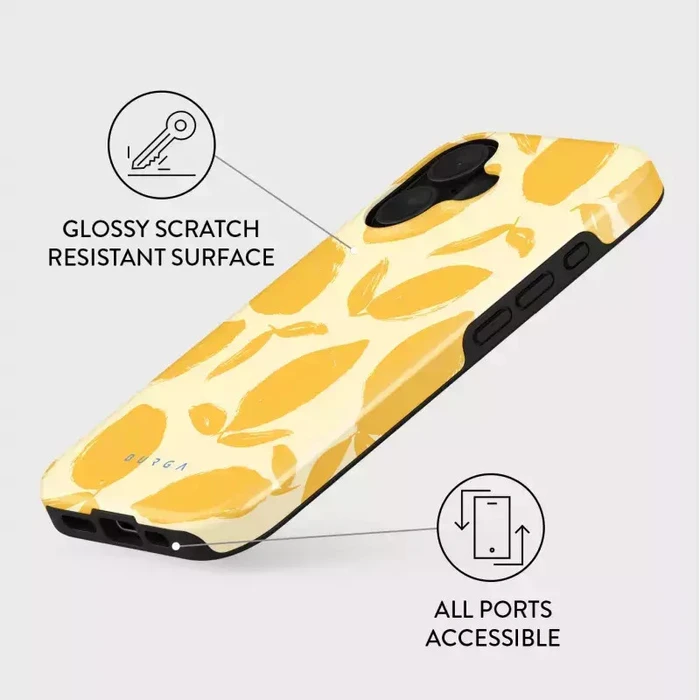 Burga Tough MagSafe Πλάτη Θήκη Πλαστικό/Σιλικόνης Κίτρινο (iPhone 16)