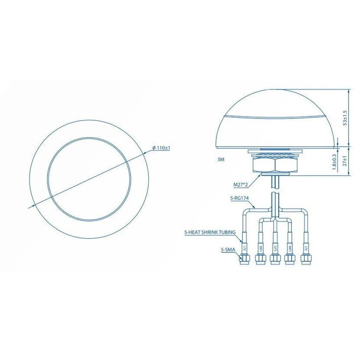 Teltonika External 4G Directional Antenna 28dBi SMA