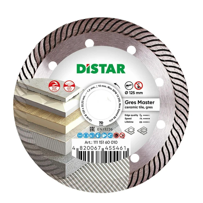Δίσκος διαμαντιών Distar Gres Master 125 x 1.4 x 10 x 22.23 mm