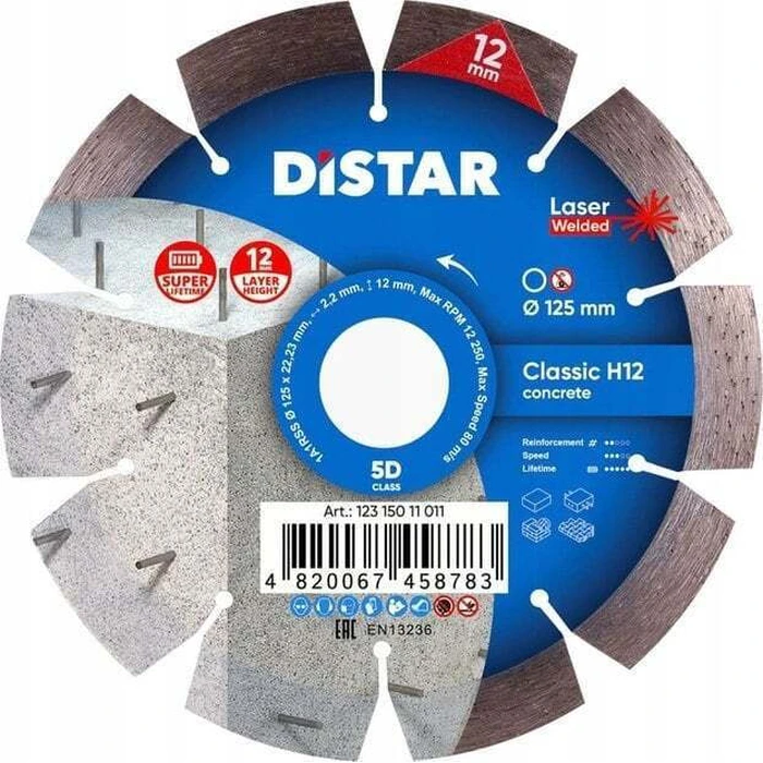 Distar Cutting Disc for Construction Materials 150 mm (Thickness 2.2 mm, Bore 22.23 mm)