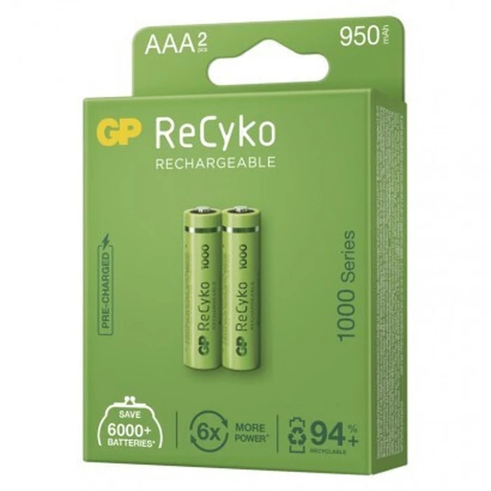GP Batteries Rechargeable Batteries AAA NiMH ReCyko 950mAh