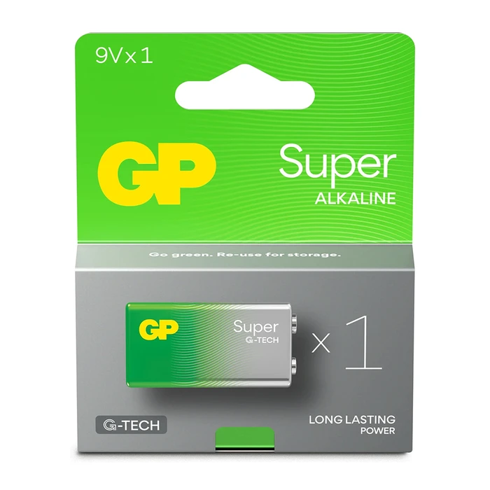 GP Batteries GP Super Alkaline G-TECH 6LR61 9V Alkaline Battery GPB20309