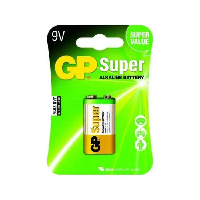 GP Batteries GP Super Alkaline G-TECH 6LR61 9V Alkaline Battery GPB20309