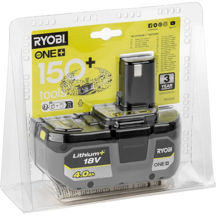 Ryobi RB1840X 18V 4.0Ah Lithium-Ion Power Tool Battery
