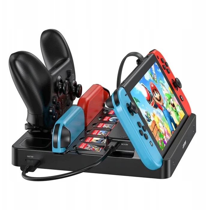 Unitek Σταθμός Φόρτισης για Nintendo Switch με Αναγνώστη Κάρτας Παιχνιδιών