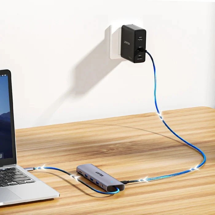 Unitek USB-C Docking Station / 11-in-1 USB-C Hub (uHUB U11+ D1113BGY) — HDMI 4K, 100W PD, Gigabit Ethernet, SD/microSD Card Reader