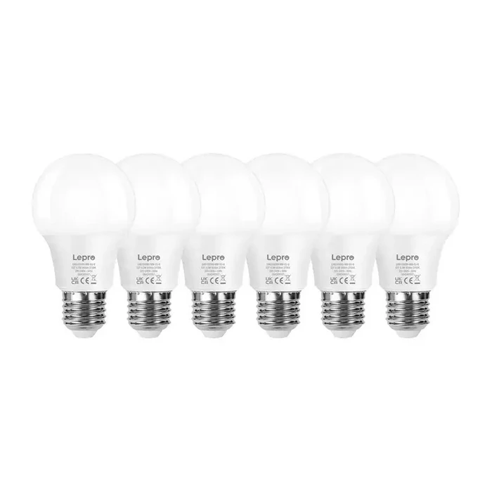 Lepro Λάμπες LED 8.5W E27 A60 Θερμό Λευκό 2700K 806lm - Σετ 6τμχ