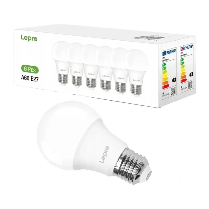 Lepro Λάμπες LED A60 8.5W E27 Ψυχρό Λευκό 806 lm - Σετ 6 τεμχ
