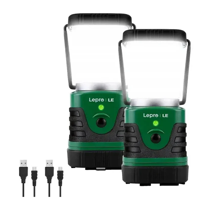 Lepro Φανάρι Led Επαναφορτιζόμενο για Camping με Φακό 700lm 10W Πράσινο, Model 3300008-2