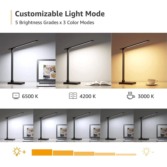 Lampa LED Φωτιστικό Γραφείου Μαύρο PR310004