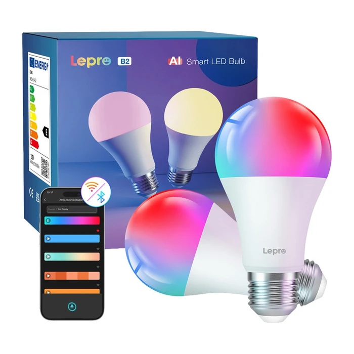 Lepro LED Bulbs E27 Wi‑Fi 1100 lm 2pcs (B2-EU-2) Warm-to-Cool 2700K-6500K CRI90+