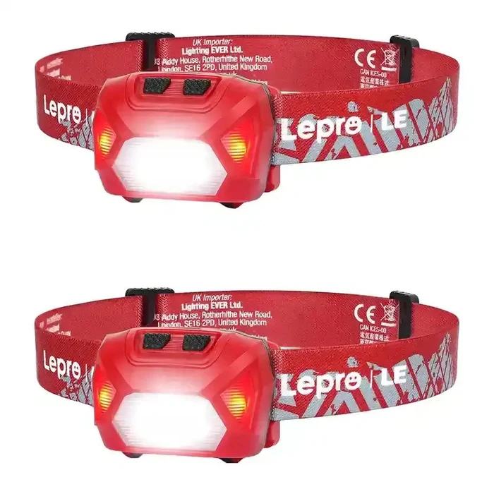 Lepro Rechargeable LED Headlamp 300 lm (Pack of 2) - 092944
