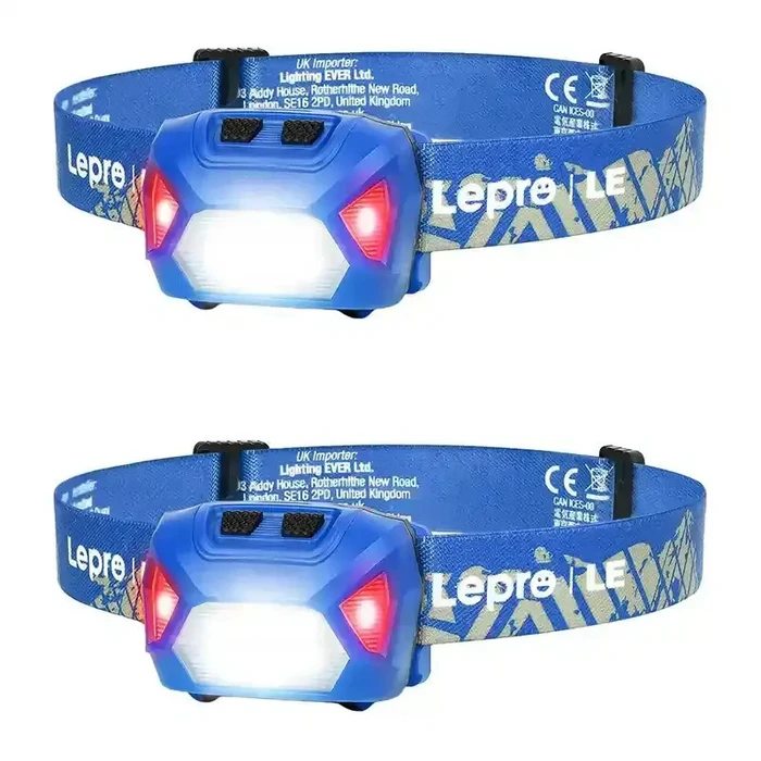 Lepro Rechargeable LED Headlamp USB-C 300 lm (2 pcs)
