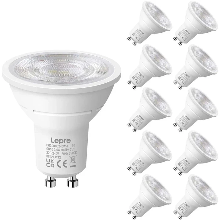 Lepro LED Lamps GU10 PAR16 3.6W Cold White 345lm 10pcs