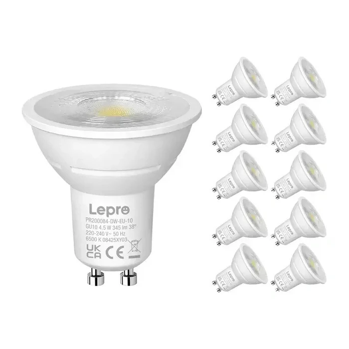 Lepro Λάμπες LED GU10 4.5W Ψυχρό Λευκό 6500K Dimmable 10τμχ