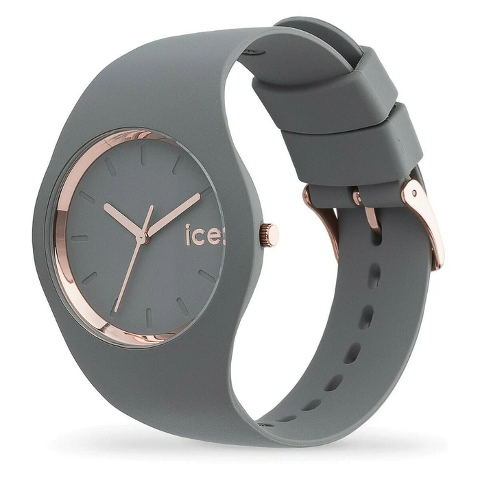 ICE Women's Quartz Watch IC015336 - 40mm Pink Case, Grey Dial & Grey Rubber Strap