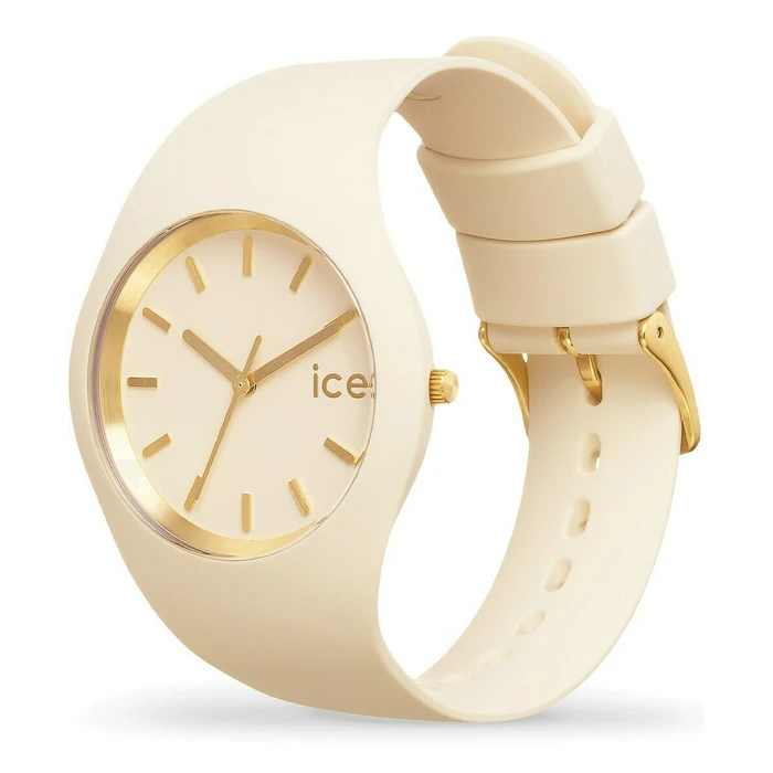 Ice Glam Brushed Γυναικείο Ρολόι 40 mm Μπεζ Καουτσούκ Λουράκι (IC019533)