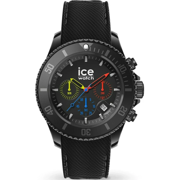 ICE Ανδρικό Ρολόι Χρονογράφος 44 mm Μαύρο Λουράκι IC019842