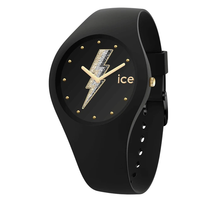 ICE Glam Rock Women's Quartz Watch 37 mm Black Silicone Strap (IC019858)