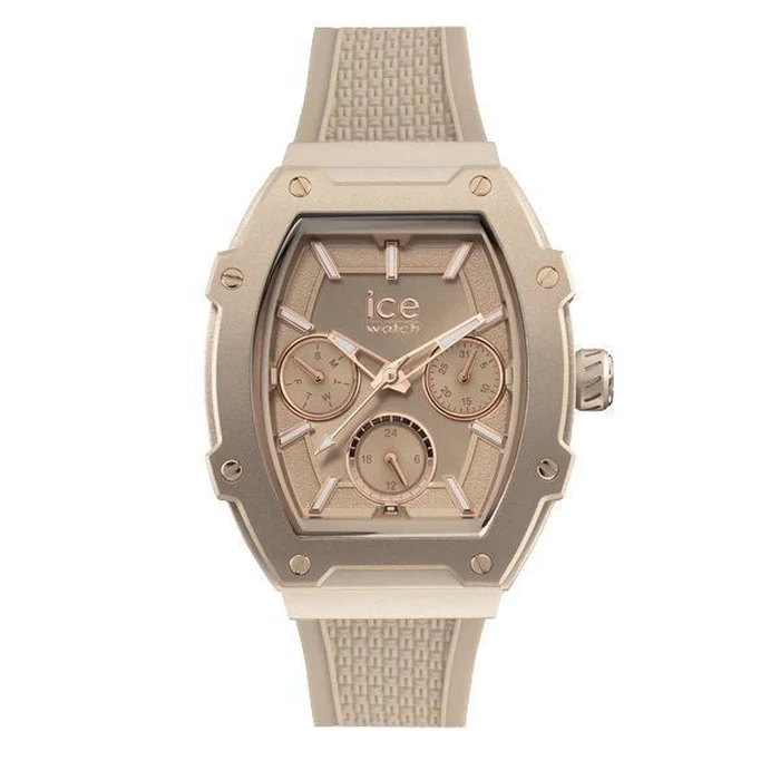 ICE Γυναικείο Ρολόι 34,5mm Quartz με Taupe (Μπεζ) Σιλικόνη Λουράκι - Μοντέλο 022861