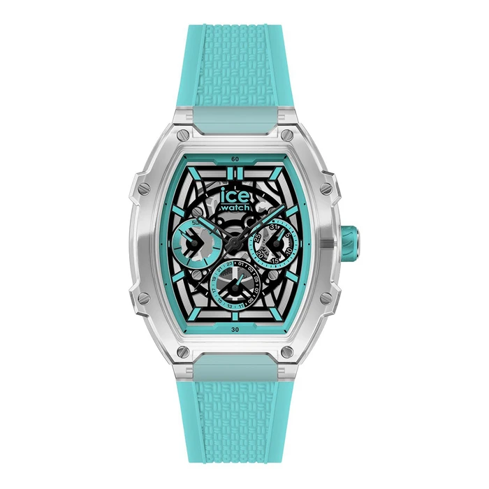 ICE Women's 45mm Quartz Analog Watch with Blue Silicone Rubber Strap (Model 24287)