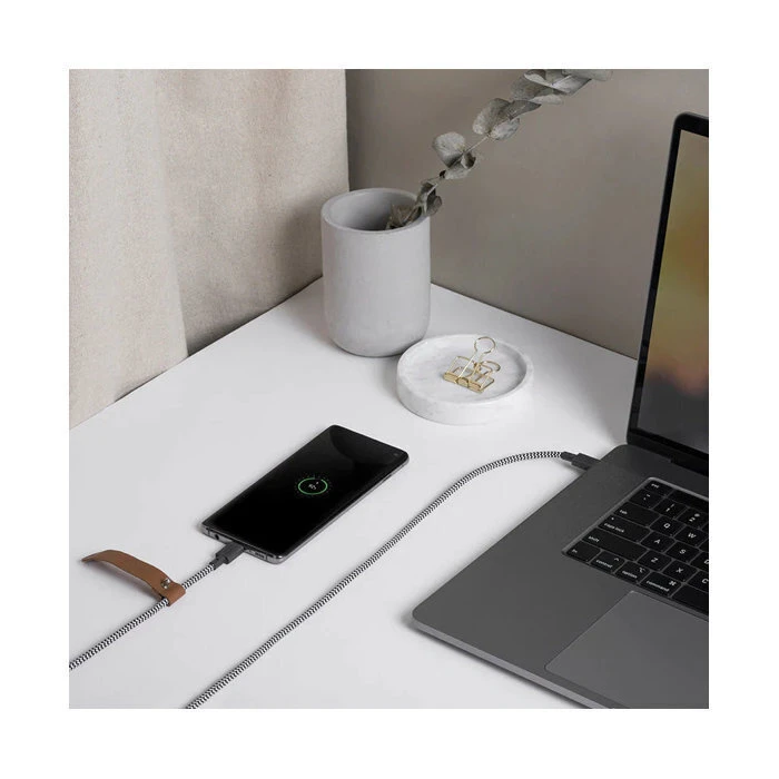 Native Union Μετατροπείς - Αντάπτορες Belt USB 2.0 Cable USB-C male USB-C Μαύρο 1.2m BELT-C-ZEB-2-NP