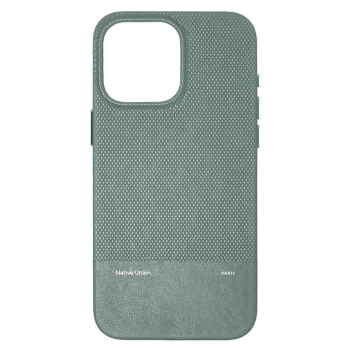 Native Union (re)classic Back Cover Leather 1.8mm Slate Green for iPhone 16 Pro Max